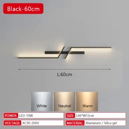 Modern LED Wall Lamp Minimalist Led 13W-18W Light Bedroom Bedside Long Strip Wall Sconces Living Room Home Indoor Lighting