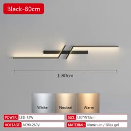 Modern LED Wall Lamp Minimalist Led 13W-18W Light Bedroom Bedside Long Strip Wall Sconces Living Room Home Indoor Lighting