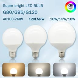 1-6PCS LED Bulb E27 10W 15W 18W AC 220V 127V G80 G95 G120 Energy Saving Global Light Lampada Ampoule LED Lamp Vanity Light Bulbs