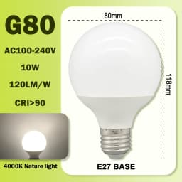 1-6PCS LED Bulb E27 10W 15W 18W AC 220V 127V G80 G95 G120 Energy Saving Global Light Lampada Ampoule LED Lamp Vanity Light Bulbs