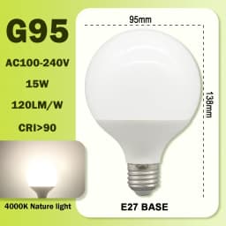1-6PCS LED Bulb E27 10W 15W 18W AC 220V 127V G80 G95 G120 Energy Saving Global Light Lampada Ampoule LED Lamp Vanity Light Bulbs