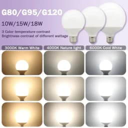 1-6PCS LED Bulb E27 10W 15W 18W AC 220V 127V G80 G95 G120 Energy Saving Global Light Lampada Ampoule LED Lamp Vanity Light Bulbs