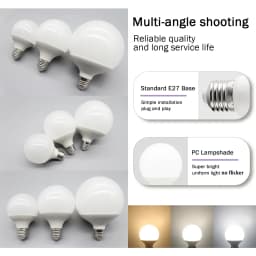 1-6PCS LED Bulb E27 10W 15W 18W AC 220V 127V G80 G95 G120 Energy Saving Global Light Lampada Ampoule LED Lamp Vanity Light Bulbs