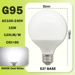 1-6PCS LED Bulb E27 10W 15W 18W AC 220V 127V G80 G95 G120 Energy Saving Global Light Lampada Ampoule LED Lamp Vanity Light Bulbs