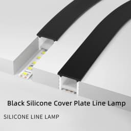 Recessed Black Silicone Tube LED Neon Light Flexible Rope Channel Diffuser WS2811 WS2812B Outdoor Waterproof Ribbon Strip Lights