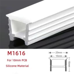 Recessed Black Silicone Tube LED Neon Light Flexible Rope Channel Diffuser WS2811 WS2812B Outdoor Waterproof Ribbon Strip Lights