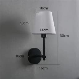 American Retro Wall Lamp Bedroom Bedside Lamp Bathroom Mirror Lamp Luster Luxury Sconce Fabric Lamp Shade TV Wall Lights Fixture