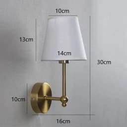 American Retro Wall Lamp Bedroom Bedside Lamp Bathroom Mirror Lamp Luster Luxury Sconce Fabric Lamp Shade TV Wall Lights Fixture