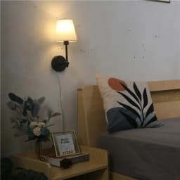 American Retro Wall Lamp Bedroom Bedside Lamp Bathroom Mirror Lamp Luster Luxury Sconce Fabric Lamp Shade TV Wall Lights Fixture