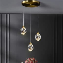 Modern Crystal Chandelier Indoor Crystal Ceiling Light Fixtures With Clear Solid Crystal For Living Room Hallway Kitchen Lamp