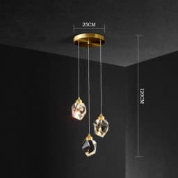 Modern Crystal Chandelier Indoor Crystal Ceiling Light Fixtures With Clear Solid Crystal For Living Room Hallway Kitchen Lamp