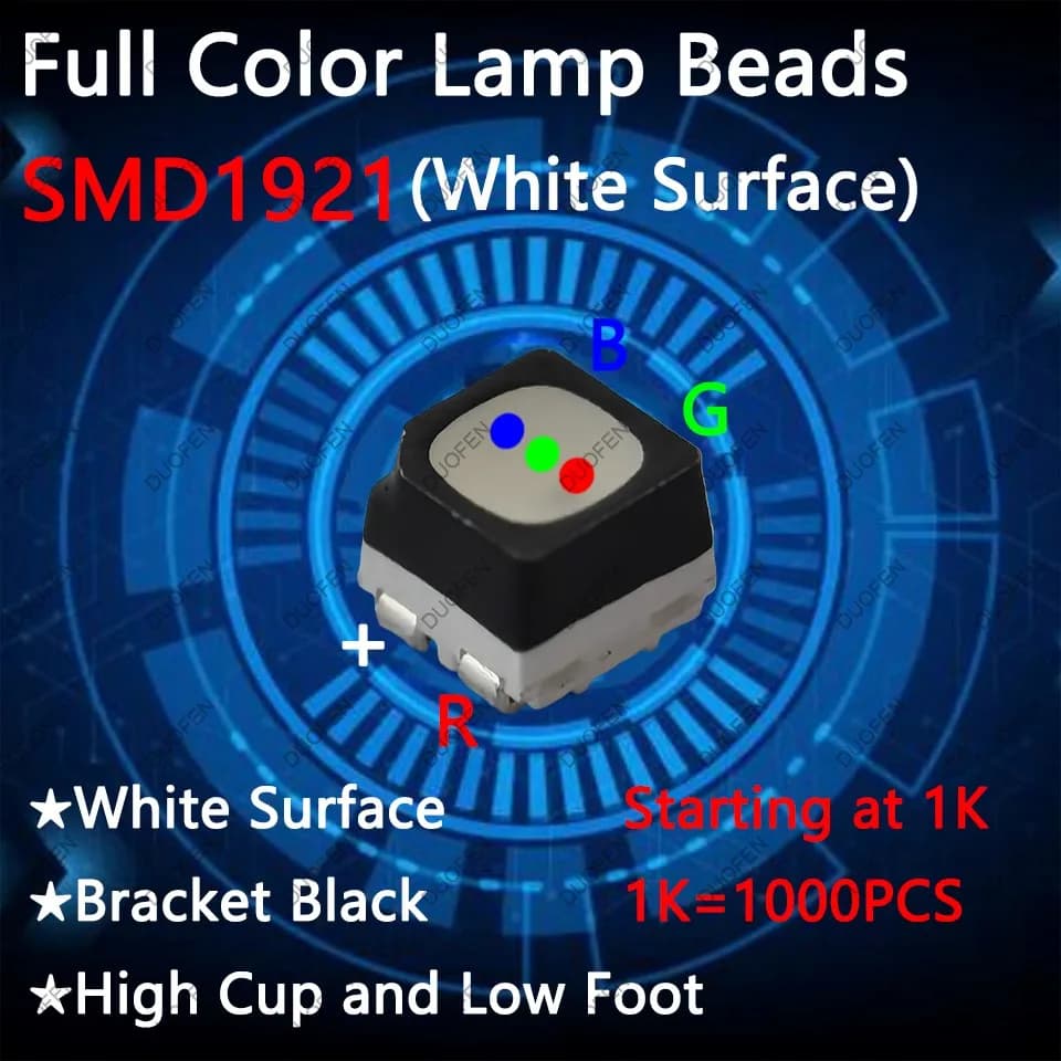 1000 pcs ,SMD1921 full color LED lamp of four feet used for LED display maintenance,Outdoor RGB components for display