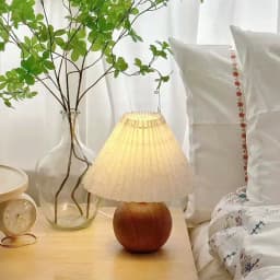 LED Table Lamp Nordic Pleated Fabric Tricolour Light US/EU /USB Living Room Home Bedroom Atmosphere Decoration LED Night Light