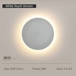 Nordic Minimalist Round LED Wall Light, Modern Villa Sconce, Stylish Decor for Corridor, Entrance, Porch, Bedroom Outdoor Home