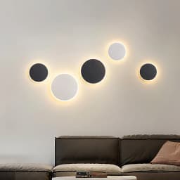 Nordic Minimalist Round LED Wall Light, Modern Villa Sconce, Stylish Decor for Corridor, Entrance, Porch, Bedroom Outdoor Home