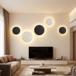 Nordic Minimalist Round LED Wall Light, Modern Villa Sconce, Stylish Decor for Corridor, Entrance, Porch, Bedroom Outdoor Home