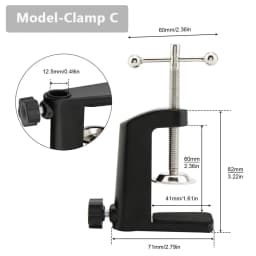 Universal Flexible Arm Table Mount Clamp Bracket Clip Holder Overhead Tripod Mount Clamp for Lamp/ Microphone/ Live Streaming