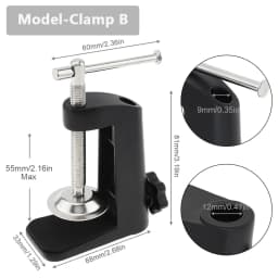 Universal Flexible Arm Table Mount Clamp Bracket Clip Holder Overhead Tripod Mount Clamp for Lamp/ Microphone/ Live Streaming