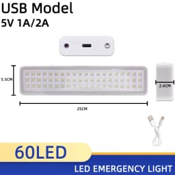 LED Emergency Light, European and American Regulations, Type-C USB Port Rechargeable Multifunctional Camping Light