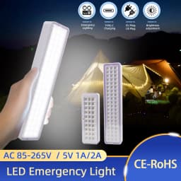 LED Emergency Light, European and American Regulations, Type-C USB Port Rechargeable Multifunctional Camping Light