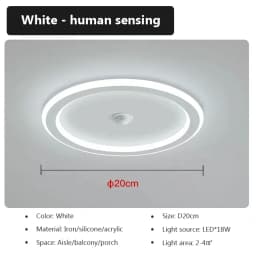 Modern LED Ceiling Light Chandelier Smart Ceiling Lamp with Motion Sensor for Stair Corridor Hallway Entrance Lighting Fixture