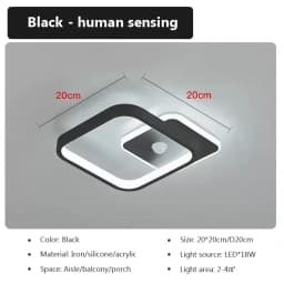 Modern LED Ceiling Light Chandelier Smart Ceiling Lamp with Motion Sensor for Stair Corridor Hallway Entrance Lighting Fixture