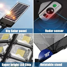Super Bright LED Outdoor Solar Lamp Waterproof with Motion Sensor Human Induction for Garden Yard Garage Lighting