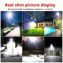 Super Bright LED Outdoor Solar Lamp Waterproof with Motion Sensor Human Induction for Garden Yard Garage Lighting