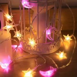 1PC 1.5M/3M/4.5M Star and Moon Light String, Powered by AA Batteries (Excl), Used for Bedroom, Living Room and Party Decoration