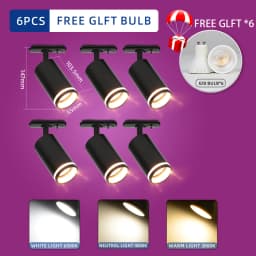 Led Track Light 85-265V COB Ceiling Track Lamp Rail Lighting System Set Rails Spot For Clothing Shop Living Room Store Home