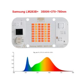 YXO Hydroponice AC 220V 20w 30w 50w Dob Cob LED Grow Light Chip Full Spectrum 380nm-780nm For Indoor Plant Seedling Grow Flower