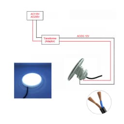 LED Lights for Pool 25W 30W 42W 50W 60W 12V Resin Filled Plastic Thread Fixing Spotlight RGB Sync Warm White Blue Cold White