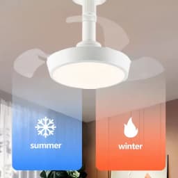 Modern Ceiling Fan (With Lighting) Silent LED Dimmable Ceiling Fan (With Remote Control) for Bedroom Study Dining Room
