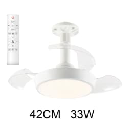 Modern Ceiling Fan (With Lighting) Silent LED Dimmable Ceiling Fan (With Remote Control) for Bedroom Study Dining Room