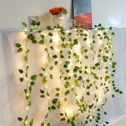 Battery Operated Green Leaves String Lights Artificial Leaf Garland LED Fairy Lights for Hanging Wedding Christmas Decoration
