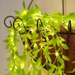 Battery Operated Green Leaves String Lights Artificial Leaf Garland LED Fairy Lights for Hanging Wedding Christmas Decoration