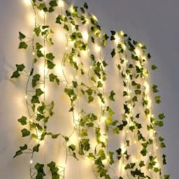 Battery Operated Green Leaves String Lights Artificial Leaf Garland LED Fairy Lights for Hanging Wedding Christmas Decoration