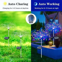 Solar Firework Lamp Outdoor - 8 Lighting Modes IP65 LED Bead Shape for Garden Pathway Wedding Party & Festival Decoration