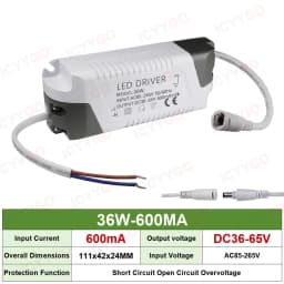LED Driver 8-12W 12-18W 18-24W 25-36W 50W Constant Current 300MA 600MA 900MA 1200MA For DIY Power Supply Lighting Transformer