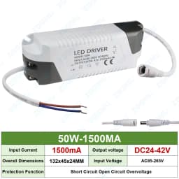 LED Driver 8-12W 12-18W 18-24W 25-36W 50W Constant Current 300MA 600MA 900MA 1200MA For DIY Power Supply Lighting Transformer