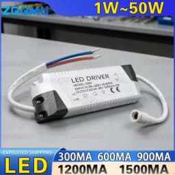 LED Driver 8-12W 12-18W 18-24W 25-36W 50W Constant Current 300MA 600MA 900MA 1200MA For DIY Power Supply Lighting Transformer