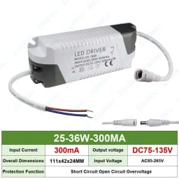 LED Driver 8-12W 12-18W 18-24W 25-36W 50W Constant Current 300MA 600MA 900MA 1200MA For DIY Power Supply Lighting Transformer