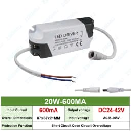 LED Driver 8-12W 12-18W 18-24W 25-36W 50W Constant Current 300MA 600MA 900MA 1200MA For DIY Power Supply Lighting Transformer