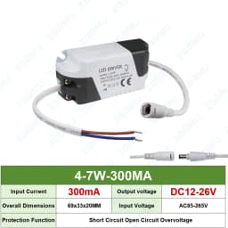LED Driver 8-12W 12-18W 18-24W 25-36W 50W Constant Current 300MA 600MA 900MA 1200MA For DIY Power Supply Lighting Transformer