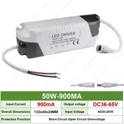 LED Driver 8-12W 12-18W 18-24W 25-36W 50W Constant Current 300MA 600MA 900MA 1200MA For DIY Power Supply Lighting Transformer