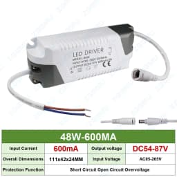 LED Driver 8-12W 12-18W 18-24W 25-36W 50W Constant Current 300MA 600MA 900MA 1200MA For DIY Power Supply Lighting Transformer