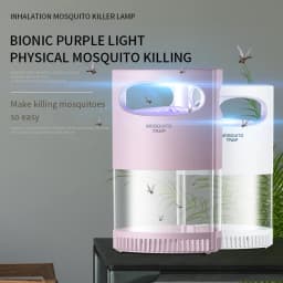 Upgraded Mosquito Killer Lamp, Bionic Purple Light & Temperature Simulation,Strong Suction,USB Powered,Quiet & Safe for Home Use