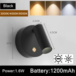 Rechargeable LED Spotlight Touch Dimmable 5V USB Bedside Lamp With Touch Switch Downlight Living Room Kitchen Indoor Decoration