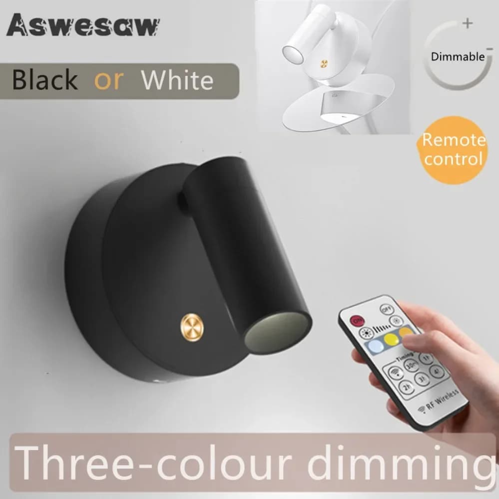 Rechargeable LED Spotlight Touch Dimmable 5V USB Bedside Lamp With Touch Switch Downlight Living Room Kitchen Indoor Decoration