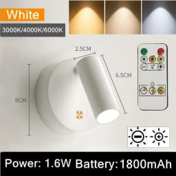 Rechargeable LED Spotlight Touch Dimmable 5V USB Bedside Lamp With Touch Switch Downlight Living Room Kitchen Indoor Decoration